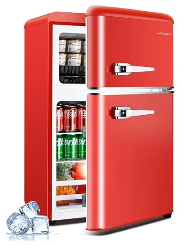 Anypro Retro Fridge with Freezer